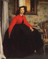 James Tissot Portrait of Mlle.L.L(or Young Girl in Red Jacket)